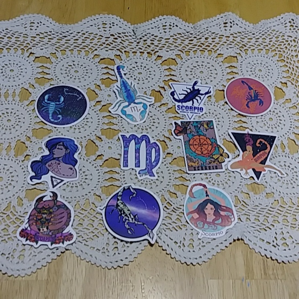 Zodiac - Scorpio stickers. locker, scrapbook, crafts  stickers